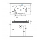 Мивка за Вграждане Над Плот 65х44см. VANITY BASINS